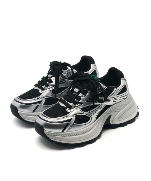 CLLIB(クリブ)の「COSHER SNEAKERS スタンディングスニーカー7CM -CL0702 (3カラー)(スニーカー・レディース・シルバー/ブラック/グレー・23cm/23.5cm/24cm/24.5cm/25cm)」の14枚目の写真