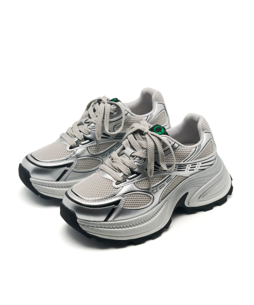 CLLIB(クリブ)の「COSHER SNEAKERS スタンディングスニーカー7CM -CL0702 (3カラー)(スニーカー・レディース・シルバー/ブラック/グレー・23cm/23.5cm/24cm/24.5cm/25cm)」の15枚目の写真