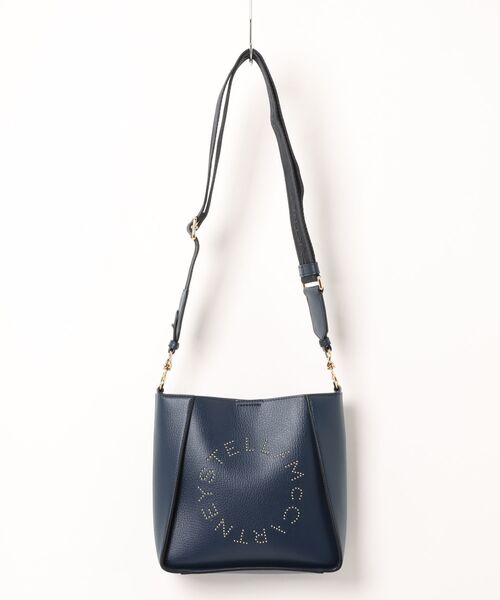 STELLA McCARTNEY(ステラマッカートニー)の「Stella Logo Shoulder Bag / ステラ ロゴ ショルダー バッグ(ショルダーバッグ・レディース・ピンクベージュ/ネイビー・ONE SIZE)」の2枚目の写真