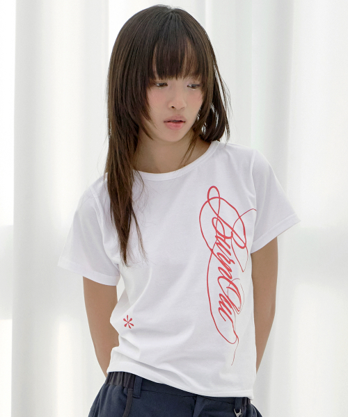 FANCY CLUB(ファンシークラブ)の「バーニングリーフTシャツ (ホワイト) F26QB060(Tシャツ/カットソー・レディース・その他・ONE)」の3枚目の写真