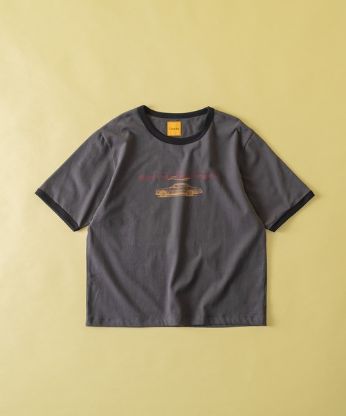 Zooodle(ズードル)の「Graphic Ringer T-Shirt - グラフィックリンガーTシャツ -(Tシャツ/カットソー・メンズ・ベージュ/チャコールグレー・MEDIUM/LARGE)」の10枚目の写真