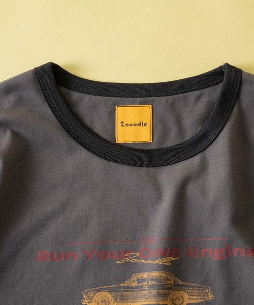 Zooodle(ズードル)の「Graphic Ringer T-Shirt - グラフィックリンガーTシャツ -(Tシャツ/カットソー・メンズ・ベージュ/チャコールグレー・MEDIUM/LARGE)」の13枚目の写真