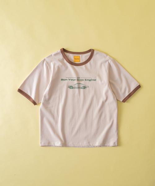 Zooodle(ズードル)の「Graphic Ringer T-Shirt - グラフィックリンガーTシャツ -(Tシャツ/カットソー・メンズ・ベージュ/チャコールグレー・MEDIUM/LARGE)」の17枚目の写真