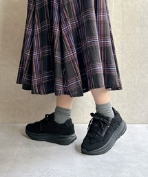 あったか もこもこ 軽量厚底シューレーススニーカー【2026新作】