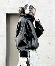 YACA（ヤーカ）の「Stand Collar Leather Blouson/スタンドカラーレザーブルゾン（ブルゾン）」