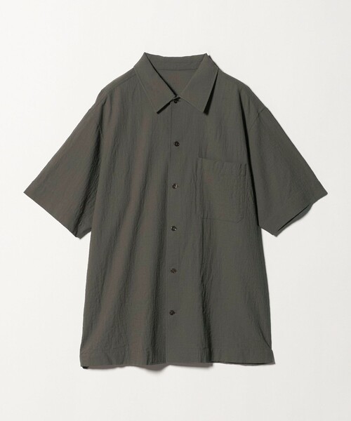 UNITED ARROWS（ユナイテッドアローズ）の「ウール/ナイロン アルバトロス ワンピースカラー ショートスリーブシャツ（シャツ/ブラウス・メンズ・ブラック/モカ/ロイヤルブルー・L/M/S/XL）」の18枚目の写真
