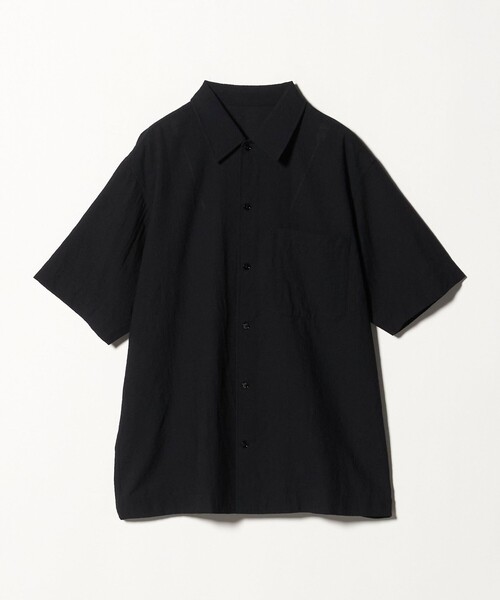 UNITED ARROWS（ユナイテッドアローズ）の「ウール/ナイロン アルバトロス ワンピースカラー ショートスリーブシャツ（シャツ/ブラウス・メンズ・ブラック/モカ/ロイヤルブルー・L/M/S/XL）」の15枚目の写真