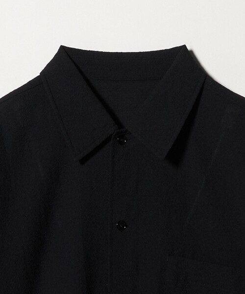 UNITED ARROWS（ユナイテッドアローズ）の「ウール/ナイロン アルバトロス ワンピースカラー ショートスリーブシャツ（シャツ/ブラウス・メンズ・ブラック/モカ/ロイヤルブルー・L/M/S/XL）」の14枚目の写真
