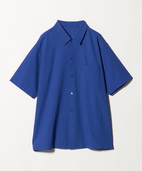 UNITED ARROWS（ユナイテッドアローズ）の「ウール/ナイロン アルバトロス ワンピースカラー ショートスリーブシャツ（シャツ/ブラウス・メンズ・ブラック/モカ/ロイヤルブルー・L/M/S/XL）」の12枚目の写真