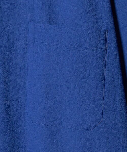 UNITED ARROWS（ユナイテッドアローズ）の「ウール/ナイロン アルバトロス ワンピースカラー ショートスリーブシャツ（シャツ/ブラウス・メンズ・ブラック/モカ/ロイヤルブルー・L/M/S/XL）」の8枚目の写真