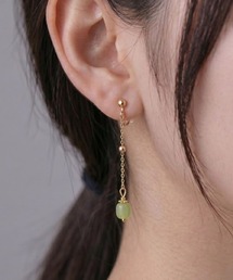 YU-KA:ドロップデザインイヤリング Drop design earrings