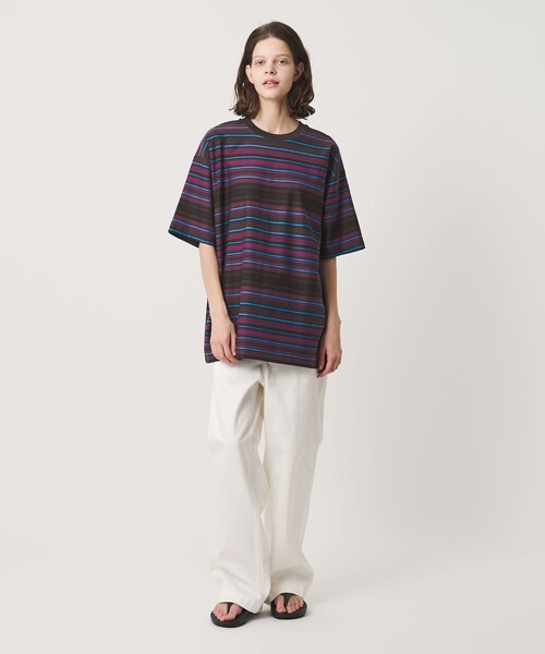 California General Store(California General Store)の「<CGS.>マルチ ボーダー クルー ネック Tシャツ(Tシャツ/カットソー・メンズ・ダークグレー・S/L/M)」の3枚目の写真