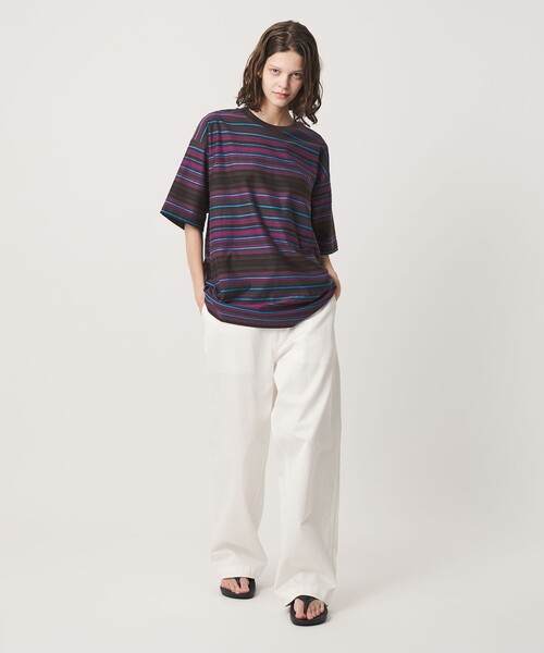 California General Store(California General Store)の「<CGS.>マルチ ボーダー クルー ネック Tシャツ(Tシャツ/カットソー・メンズ・ダークグレー・S/L/M)」の4枚目の写真