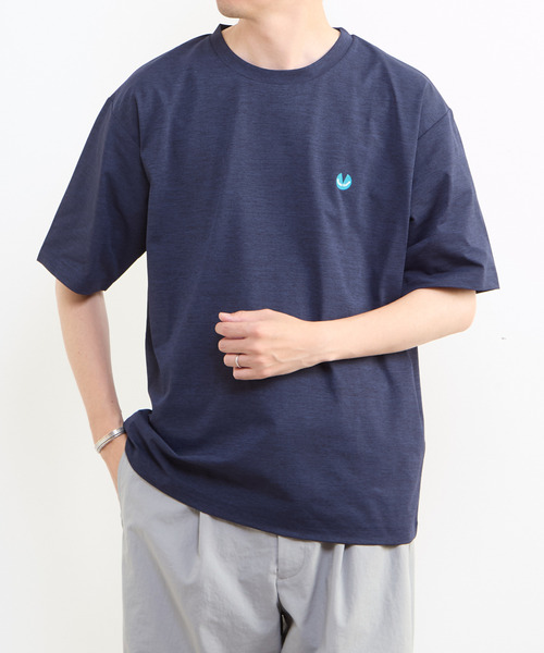 MEN'S MELROSE（メンズメルローズ）の「【MASTER FRAME/マスターフレーム】テックジャージワンポイントロゴTシャツ（Tシャツ/カットソー・メンズ・ブラック・3）」の21枚目の写真