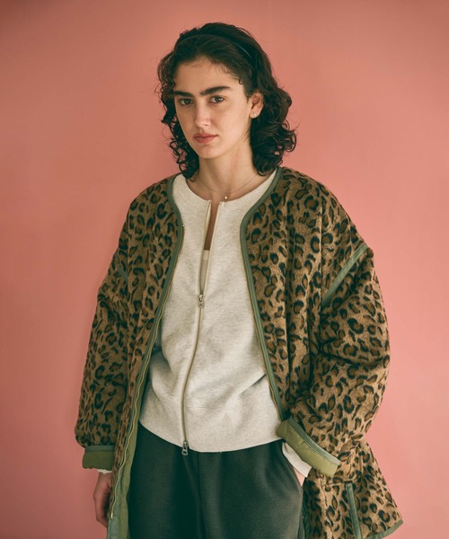 kha:ki（カーキ）の「「KHA:KI / カーキ」LEOPARD LINNER JACKET（その他アウター・レディース・オリーブ/ブラック・FREE）」の2枚目の写真