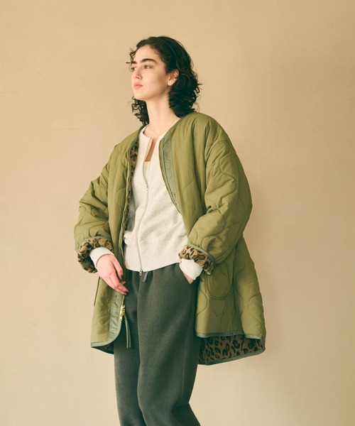 kha:ki（カーキ）の「「KHA:KI / カーキ」LEOPARD LINNER JACKET（その他アウター・レディース・オリーブ/ブラック・FREE）」の21枚目の写真