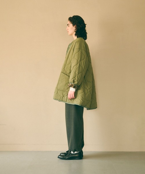 kha:ki（カーキ）の「「KHA:KI / カーキ」LEOPARD LINNER JACKET（その他アウター・レディース・オリーブ/ブラック・FREE）」の3枚目の写真
