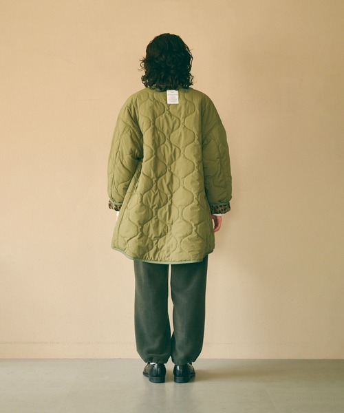 kha:ki（カーキ）の「「KHA:KI / カーキ」LEOPARD LINNER JACKET（その他アウター・レディース・オリーブ/ブラック・FREE）」の4枚目の写真