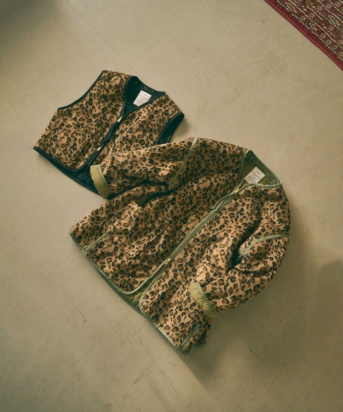 kha:ki（カーキ）の「「KHA:KI / カーキ」LEOPARD LINNER JACKET（その他アウター・レディース・オリーブ/ブラック・FREE）」の6枚目の写真
