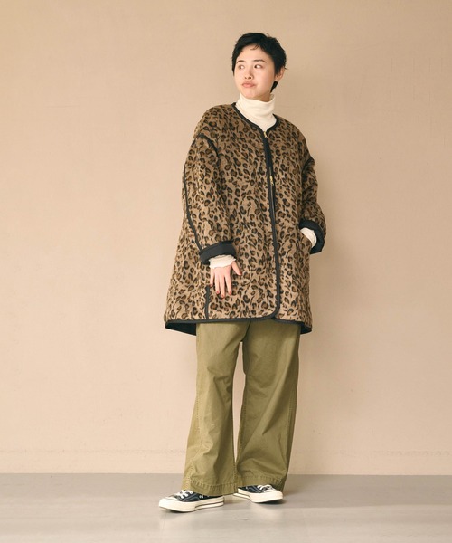kha:ki（カーキ）の「「KHA:KI / カーキ」LEOPARD LINNER JACKET（その他アウター・レディース・オリーブ/ブラック・FREE）」の7枚目の写真