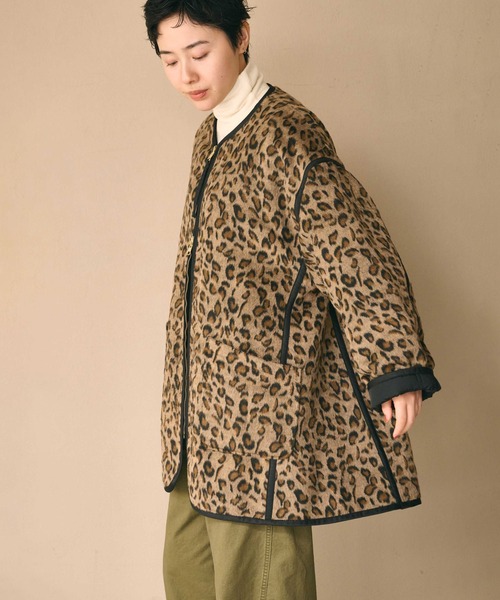 kha:ki（カーキ）の「「KHA:KI / カーキ」LEOPARD LINNER JACKET（その他アウター・レディース・オリーブ/ブラック・FREE）」の9枚目の写真