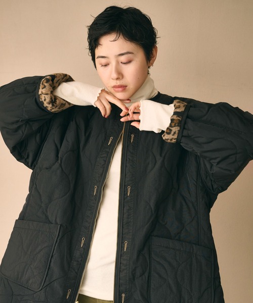 kha:ki（カーキ）の「「KHA:KI / カーキ」LEOPARD LINNER JACKET（その他アウター・レディース・オリーブ/ブラック・FREE）」の13枚目の写真