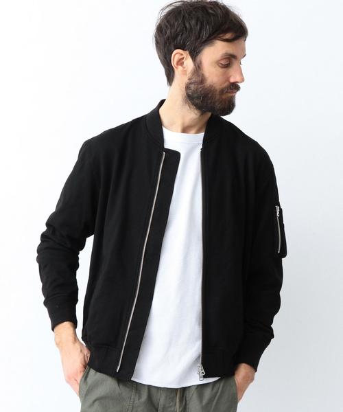 BEAUTY&YOUTH UNITED ARROWS（ビューティーアンドユースユナイテッドアローズ）の「BY ∴ ジャージ MA-1◆（MA-1・メンズ・ブラック/オリーブ・MEDIUM/LARGE/SMALL）」の2枚目の写真