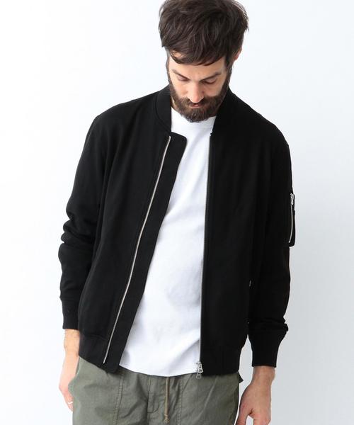 BEAUTY&YOUTH UNITED ARROWS（ビューティーアンドユースユナイテッドアローズ）の「BY ∴ ジャージ MA-1◆（MA-1・メンズ・ブラック/オリーブ・MEDIUM/LARGE/SMALL）」の3枚目の写真