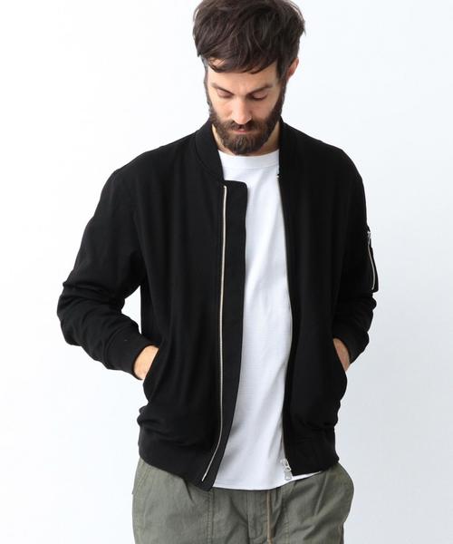BEAUTY&YOUTH UNITED ARROWS（ビューティーアンドユースユナイテッドアローズ）の「BY ∴ ジャージ MA-1◆（MA-1・メンズ・ブラック/オリーブ・MEDIUM/LARGE/SMALL）」の4枚目の写真