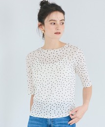 シアージョーゼット五分袖Tシャツ