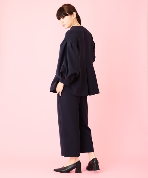 Ranerrh(ラネリ)の「【NAVY】ボリュームスリーブジャケット【結婚式・入学式・卒業式・入卒・お受験】【オケージョン】(ノーカラージャケット・レディース・ネイビー・38)」の13枚目の写真