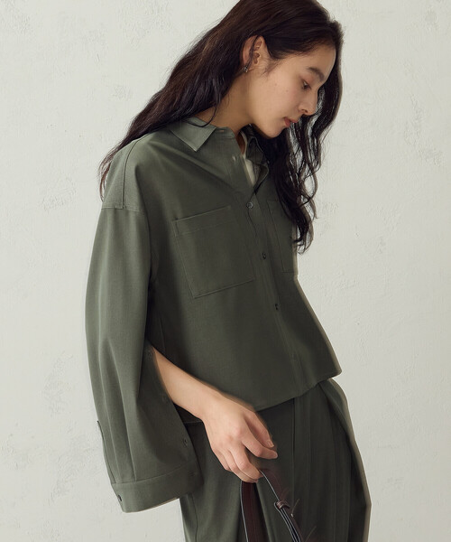 COMME CA ISM(コムサイズム)の「【セットアップ対応】2WAYスリーブ シャツ(シャツ/ブラウス・レディース・ネイビー/カーキ・MEDIUM/LARGE)」の11枚目の写真