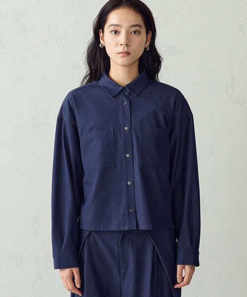 COMME CA ISM(コムサイズム)の「【セットアップ対応】2WAYスリーブ シャツ(シャツ/ブラウス・レディース・ネイビー/カーキ・MEDIUM/LARGE)」の13枚目の写真