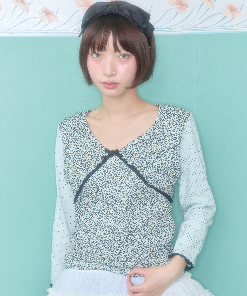SHAKIRI(シャキリ)の「レオハートレーストップ(ミント)(その他トップス・レディース・その他・FREE)」の1枚目の写真