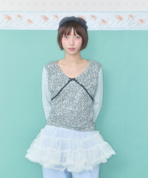 SHAKIRI(シャキリ)の「レオハートレーストップ(ミント)(その他トップス・レディース・その他・FREE)」の2枚目の写真