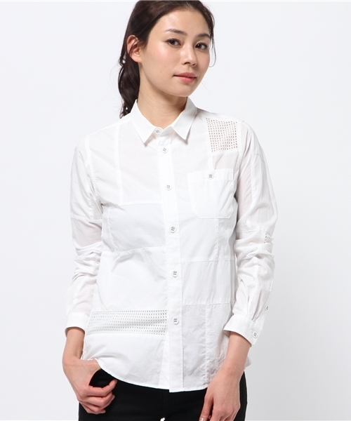 WHITE MOUNTAINEERING(ホワイトマウンテニアリング)の「【White mountaineering】FRANKEN SHIRT(シャツ/ブラウス・レディース・アイボリー/カーキ・SMALL/X-SMALL)」の1枚目の写真
