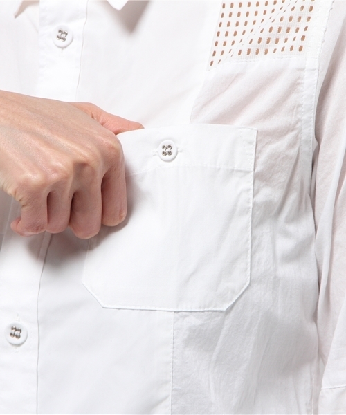 WHITE MOUNTAINEERING(ホワイトマウンテニアリング)の「【White mountaineering】FRANKEN SHIRT(シャツ/ブラウス・レディース・アイボリー/カーキ・SMALL/X-SMALL)」の10枚目の写真