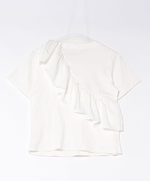 aimoha（アイモハ）の「アシンメトリーフリルTシャツ（Tシャツ/カットソー・レディース・ホワイト・M）」の11枚目の写真