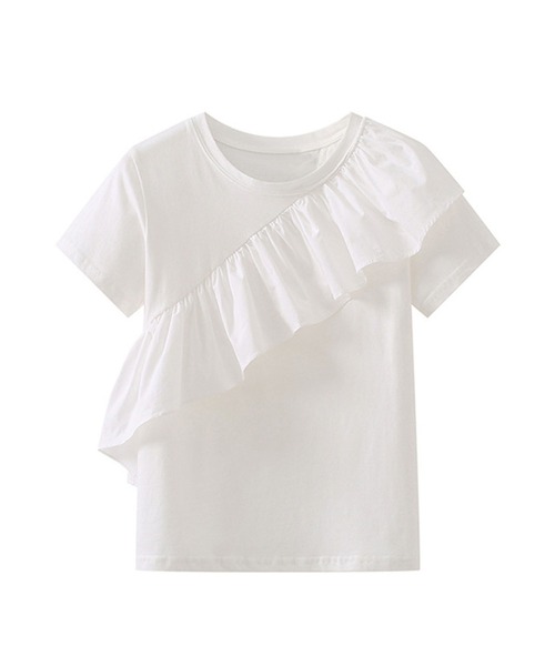 aimoha（アイモハ）の「アシンメトリーフリルTシャツ（Tシャツ/カットソー・レディース・ホワイト・M）」の10枚目の写真