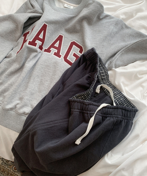 haag(ヘイグ)の「mix single pants (charcoal)(スウェットパンツ・レディース・その他・FREE)」の10枚目の写真