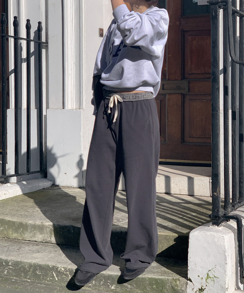 haag(ヘイグ)の「mix single pants (charcoal)(スウェットパンツ・レディース・その他・FREE)」の15枚目の写真