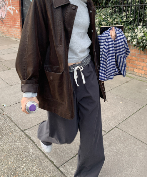 haag(ヘイグ)の「mix single pants (charcoal)(スウェットパンツ・レディース・その他・FREE)」の18枚目の写真