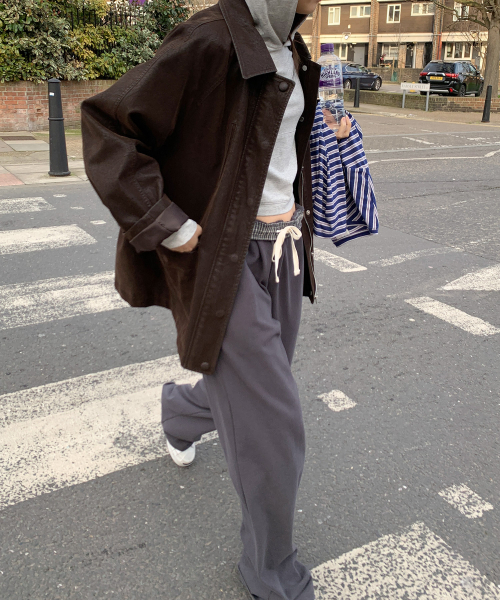 haag(ヘイグ)の「mix single pants (charcoal)(スウェットパンツ・レディース・その他・FREE)」の19枚目の写真