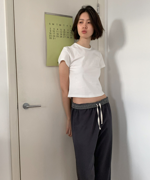 haag(ヘイグ)の「mix single pants (charcoal)(スウェットパンツ・レディース・その他・FREE)」の21枚目の写真