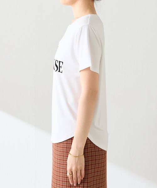 COLLAGE GALLARDAGALANTE(コラージュガリャルダガランテ)の「フロッキーコンパクトロゴTシャツ(Tシャツ/カットソー・レディース・スカイブルー/オフホワイト・FREE)」の8枚目の写真