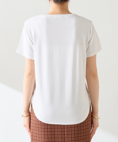 COLLAGE GALLARDAGALANTE(コラージュガリャルダガランテ)の「フロッキーコンパクトロゴTシャツ(Tシャツ/カットソー・レディース・スカイブルー/オフホワイト・FREE)」の7枚目の写真