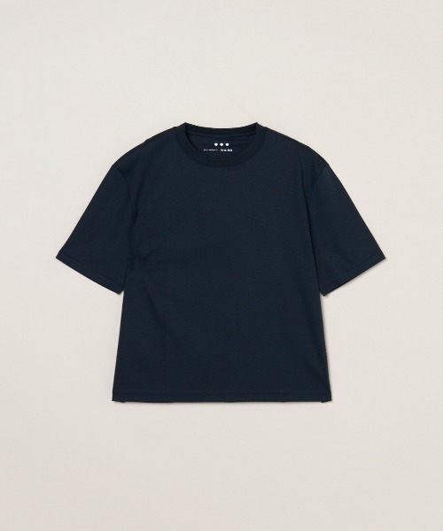 three dots（スリードッツ）の「【unisex】シルケンジャージー ショートスリーブ（Tシャツ/カットソー・レディース・ブルー系その他/ホワイト/ブラック・MEDIUM/LARGE/X-SMALL/SMALL）」の3枚目の写真