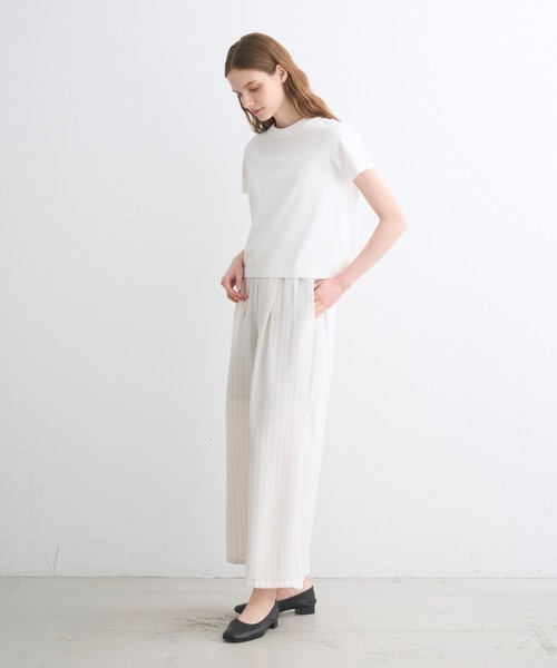 three dots（スリードッツ）の「【unisex】シルケンジャージー ショートスリーブ（Tシャツ/カットソー・レディース・ブルー系その他/ホワイト/ブラック・MEDIUM/LARGE/X-SMALL/SMALL）」の13枚目の写真