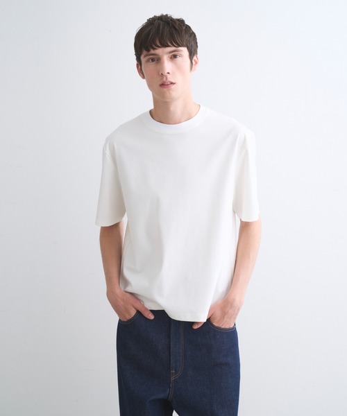 three dots(スリードッツ)の「【unisex】シルケンジャージー ショートスリーブ(Tシャツ/カットソー・レディース・ブルー系その他/ホワイト/ブラック・MEDIUM/LARGE/X-SMALL/SMALL)」の17枚目の写真