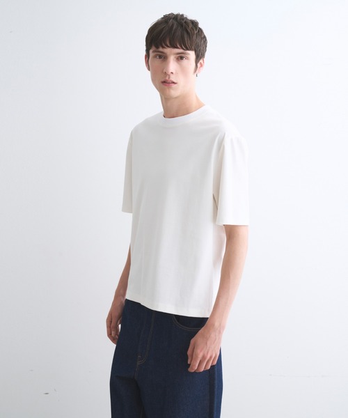 three dots(スリードッツ)の「【unisex】シルケンジャージー ショートスリーブ(Tシャツ/カットソー・レディース・ブルー系その他/ホワイト/ブラック・MEDIUM/LARGE/X-SMALL/SMALL)」の19枚目の写真